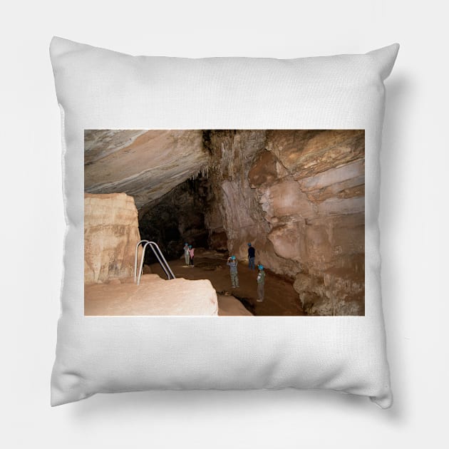 llb caving Pillow by pcfyi