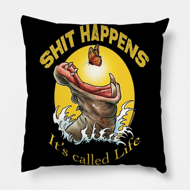 shit happens Pillow by Paskalamak