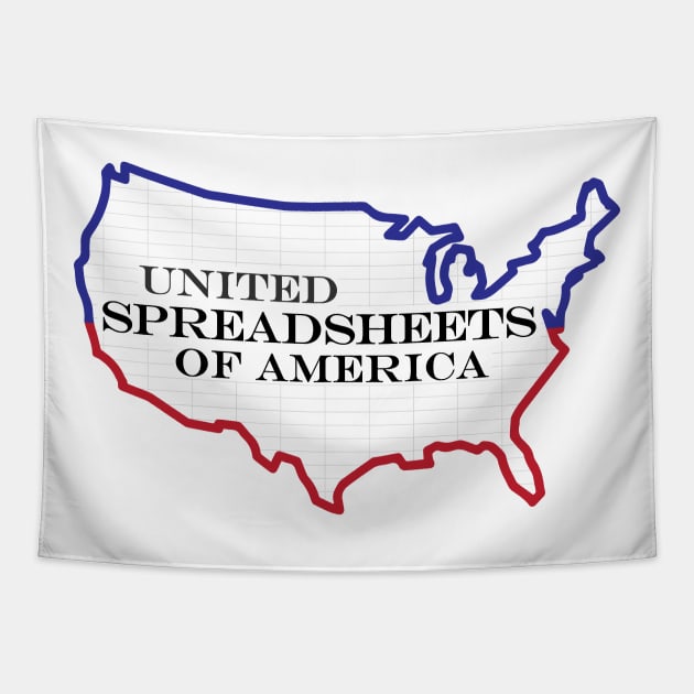 Funny Excel/Spreadsheet: United Spreadsheets of America Tapestry by spreadsheetnation