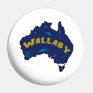 AUSTRALIA MAP AUSSIE WALABY Pin
