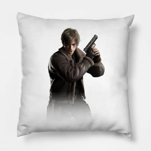 leon s. kennedy Pillow by OM Des