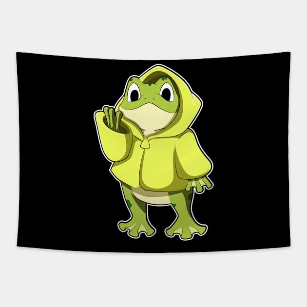 Frog with Raincoat Tapestry by Markus Schnabel