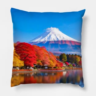 Mountain morning fog Pillow