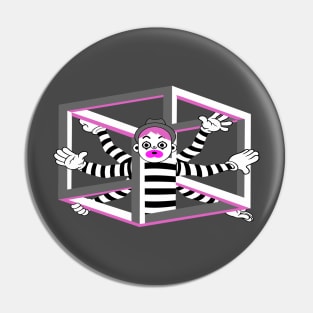 Vitruvian Mime Pin