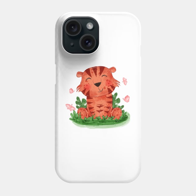 Baby Tiger Cute Phone Case by Mako Design 