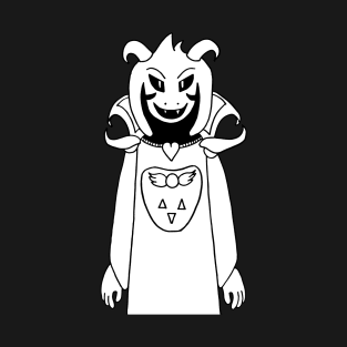 Asriel Undertale Simple Black and White Design T-Shirt