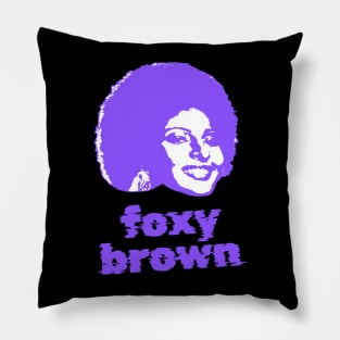 Foxy brown ||| 90s sliced style Pillow