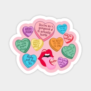 Candy Hearts Valentines Version candy Magnet