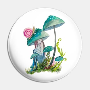 Mushroom girl Pin