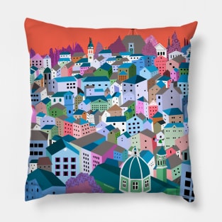 Corfu Town Greece Pillow