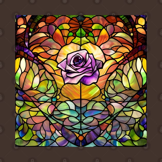 Stained Glass Rose by Chance Two Designs