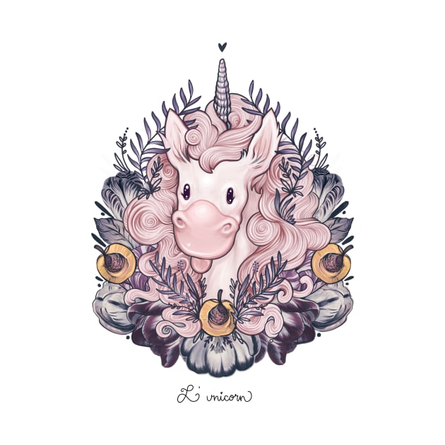 A Majestic Apricot Unicorn by nykiway