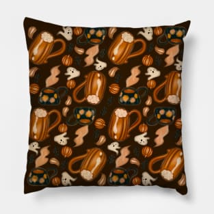 Pumpkin autumn pattern drawing Pillow