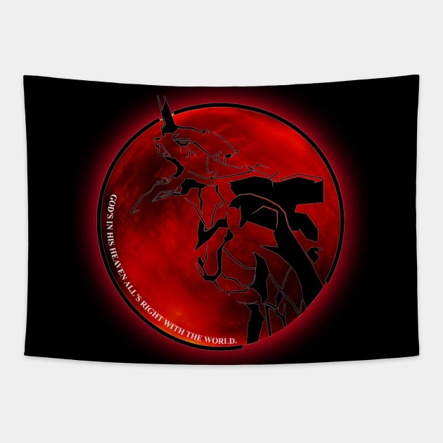 Evangelion Eva Blood Moon Large Print Type 2 Tapestry by mightbelucifer