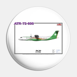 Avions de Transport Régional 72-600 - Uni Air (Art Print) Pin