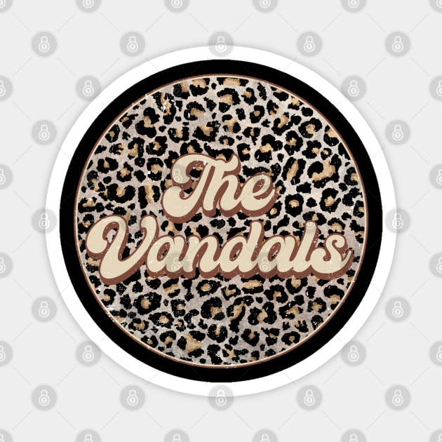 Retro Music Vandals Personalized Name Circle Birthday Magnet by BilodeauBlue