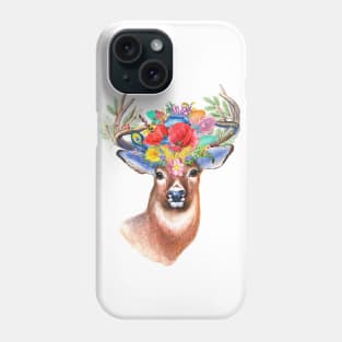 Floral Deer Phone Case