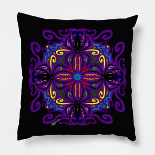 Arachnophobia Mandala Pillow