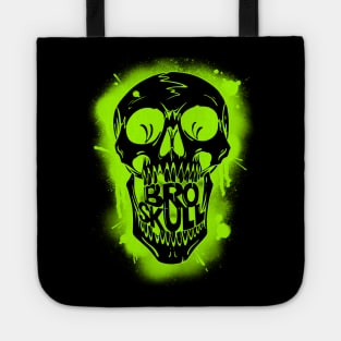 Broskull Logo V.1 Clear on Green Tote