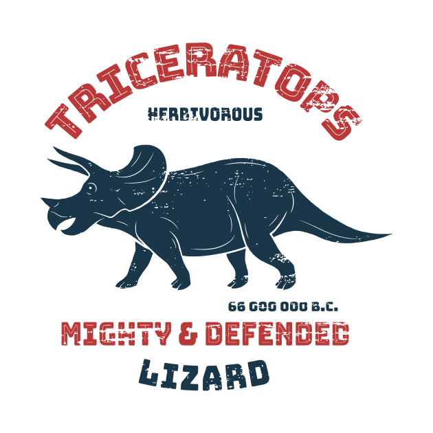 Mighty Lizard Triceratops Dinosaur by SandiTyche