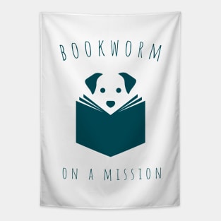 bookworm on a mission Tapestry