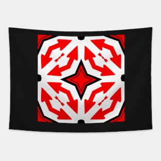 Star Arrow Red White Abstract Art Pattern Tapestry