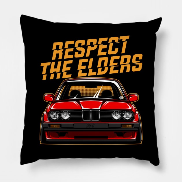 Respect The Elders - PAPAYA STREETART Pillow by papayastreetart