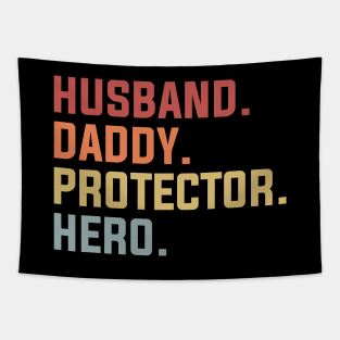 Husband Daddy Protector Hero Tapestry