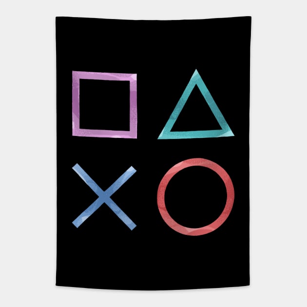 Playstation Symbols Tapestry by nabakumov