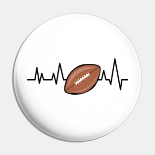 Heartbeat Pulse - American Football Pin