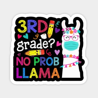 Quarantine Llama 3rd Grade 2020 School Social Distance Shirt Funny Back To School Gifts Magnet