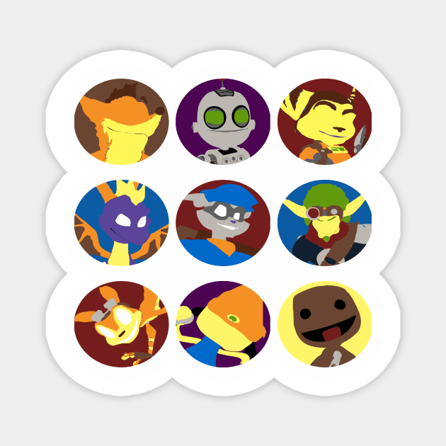 Fun Heroes Magnet by sullyink