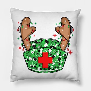 Glitter sparkle Christmas Nurse Hat Pillow