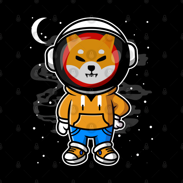 Hiphop Astronaut Shiba Inu Coin To The Moon Crypto Token Shib Army Cryptocurrency Wallet HODL Birthday Gift For Men Women by Thingking About