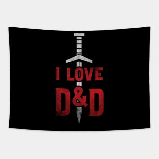 I Love D&D (Sword) Tapestry