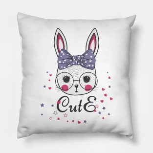 Сute bunny girl Pillow