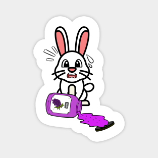 Funny Bunny spilled grape jam Magnet