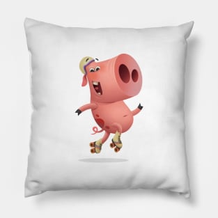 Piggy roller Pillow