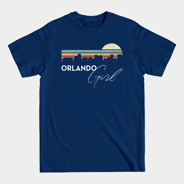 Disover Orlando Girl Retro Sunset City Skyline Souvenir - Orlando Girl Retro Sunset City Skyline - T-Shirt