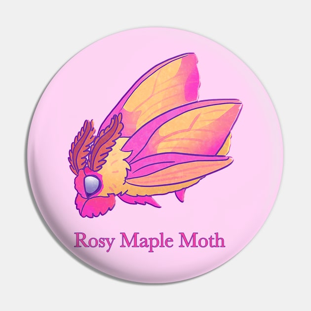 Rosy Maple Moth Pin by Angsty-angst