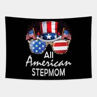 All American Stepmom 4th of July USA America Flag Sunglasses Tapestry