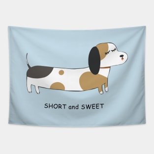 Dachshund dog, Short and Sweet Tapestry