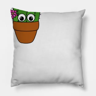 Cute Cactus Design #325: Cactus With Pretty Flowers Pillow