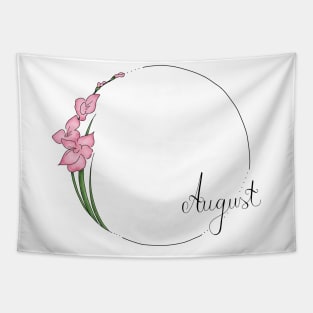 August Flower Months Tapestry