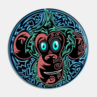 Abstract Monkey Pin