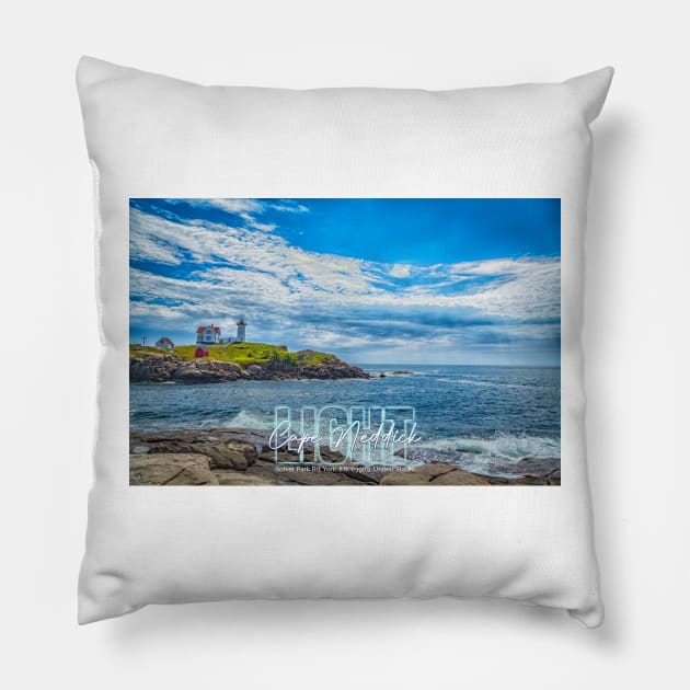 Cape Neddick Light Pillow by Gestalt Imagery