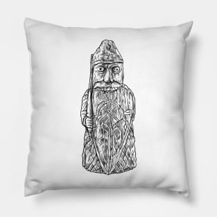 Legendary Berserker Battle: Lewis Chessmen Unleashed Pillow