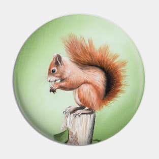 Red Squirrel Painting Pin