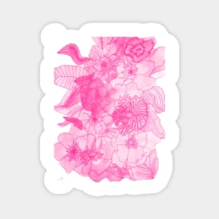 Floral Contour Print 7/10 Magnet