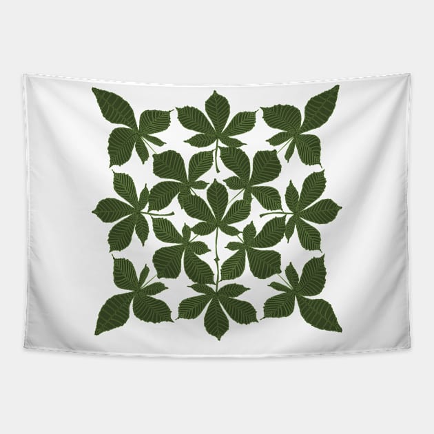 Green chestnut leaves. Tapestry by eliant
